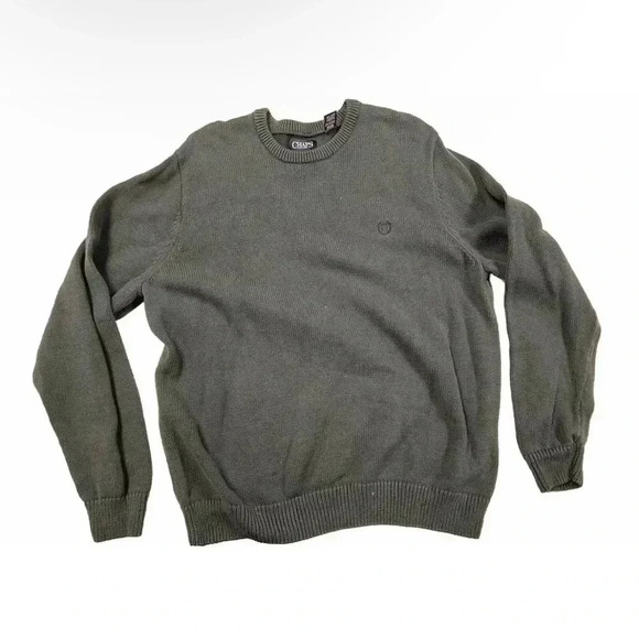 Men’s Chaps Green Crew Neck Sweater Size XL - Picture 1 of 4